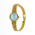 Longines Solid Yellow Gold Watch Mesh Band Professionally Redone Ice Blue Dial 