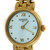 Longines Solid Yellow Gold Watch Mesh Band Professionally Redone Ice Blue Dial 