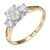 EGL Certified 1.40 Carat Diamond Gold Three-Stone Engagement Ring