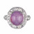 GIA Certified 7.77 Carat Star Sapphire Diamond White Gold Cabochon Ring