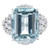 14.04 Carat Aquamarine Diamond Platinum Cocktail Ring