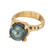 Robin Rotenier Black Tahitian Pearl Diamond Yellow Gold Ring