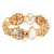 1.85 Carat Diamond Freshwater Pearl Victorian Revival Yellow Gold Bracelet