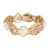 1.85 Carat Diamond Freshwater Pearl Victorian Revival Yellow Gold Bracelet