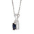 GIA Certified 1.25 Carat Sapphire Diamond White Gold Pendant Necklace