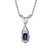 GIA Certified 1.25 Carat Sapphire Diamond White Gold Pendant Necklace