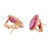 GIA Certified 9.00 Carat Purple Pink Sapphire Diamond Yellow Gold Earrings