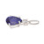 3.29 Carat Pear Purple Tanzanite Diamond White Gold Pendant