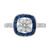 Peter Suchy GIA Certified 1.50 Carat Diamond Sapphire Platinum Engagement Ring