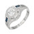 EGL Certified .84 Carat Diamond Sapphire White Gold Men's Ring