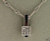 Estate 14k White Gold Twisted Wire 27 White Diamond Cube Pendant Chain 18 Inches