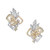 .62 Carat Diamond Yellow White Gold Clip Post Earrings