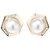 .45 Carat Diamond Mabe Pearl Yellow Gold Earrings