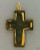 Estate 18k Yellow Gold Hand Form Edging Rose Cut Bezel Set Diamond Cross Pendant