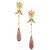 Robin Rotenier Smoky Quartz Yellow Gold Dangle Earrings