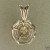 Estate Antique 14k Raised Octagonal Gold 1910 European Cut .08ct Diamond Pendant