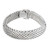 14 Karat White Gold Domed Weave Bracelet