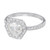 Peter Suchy GIA Certified .99 Carat Diamond Halo Platinum Engagement Ring