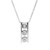 1.00 Carat Three Diamond White Gold Pendant Necklace