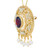 Garnet Seed Pearl Yellow Gold Pendant Brooch Pendant Necklace