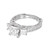 GIA Certified 2.56 Carat Diamond Platinum Three-Stone Engagement Ring