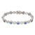 GIA Certified 3.60 Carat Blue Sapphire Diamond Halo Bracelet