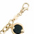 Onyx Mother of Pearl Yellow Gold Link Charm Bracelet