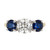 Peter Suchy GIA 3.31 Carat Diamond Sapphire Gold Platinum Engagement Ring