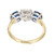 Peter Suchy GIA 3.31 Carat Diamond Sapphire Gold Platinum Engagement Ring