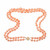 GIA Certified Natural Salmon Coral Yellow Gold Beaded Multi-Strand Necklace