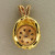 Vintage 1950s Pierced Scroll Design 14k Round Diamond Pendant White Gold Top
