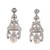 1.54 Carat Diamond Pearl White Gold Dangle Earrings