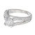 EGL Certified .87 Carat Diamond White Gold Split Shank Engagement Ring