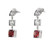 GIA Certified 1.53 Carat Orange Sapphire Diamond Platinum Dangle Earrings