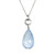 20.00 Carat Aqua Briolette Diamond Platinum Art Deco Pendant Necklace