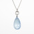 20.00 Carat Aqua Briolette Diamond Platinum Art Deco Pendant Necklace