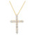 Peter Suchy .63 Carat Diamond Yellow Gold Cross Pendant Necklace