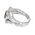 2.88 Carat GIA Certified Spessparite Garnet Diamond Platinum Cocktail Ring