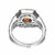 2.88 Carat GIA Certified Spessparite Garnet Diamond Platinum Cocktail Ring