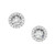 Vera Wang Diamond Sapphire Gold Halo Stud Earrings