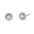 Vera Wang Diamond Sapphire Gold Halo Stud Earrings