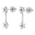 Peter Suchy .40 Carat Diamond Platinum Star Dangle Drop Earrings