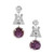 GIA Certified 14.68 Star Ruby Diamond Platinum Dangle Earrings