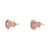 Peter Suchy .75 Carat Pink Sapphire Diamond Rose Gold Halo Earrings