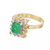 GIA Certified 1.00 Carat Emerald Diamond Halo Gold Engagement Ring