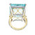 47.33 Carat Aquamarine Diamond Yellow Gold Platinum Cocktail Ring