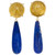 Peter Suchy Quartz Lapis Yellow Gold Dangle Earrings