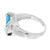 4.25 Carat London Blue Topaz White Gold Cocktail Ring