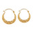 Yellow Gold Filigree Hoop Earrings