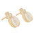 1.70 Carat Blue Moonstone Diamond Yellow Gold Earrings